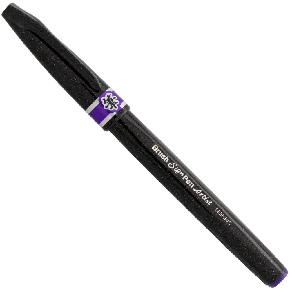 Pentel Arts Sign Pen Micro Brush, Violet Ink