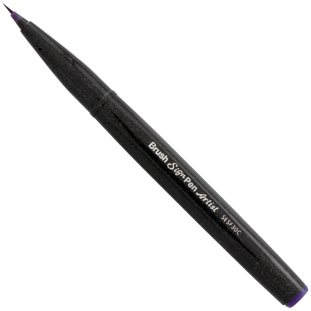 Pentel Arts Sign Pen Micro Brush, Violet Ink