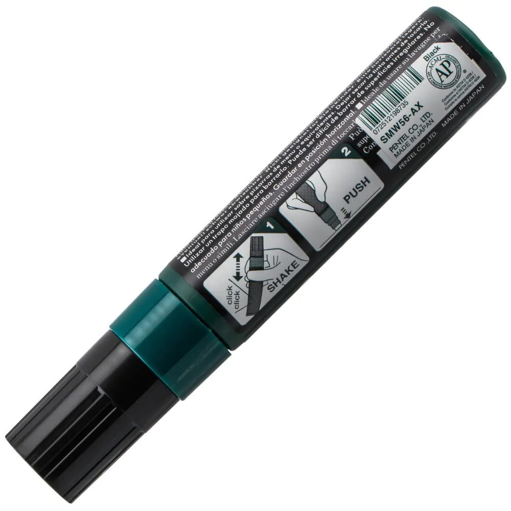 Pentel Arts Wet Erase Chalk Marker, Jumbo Tip, Black Ink
