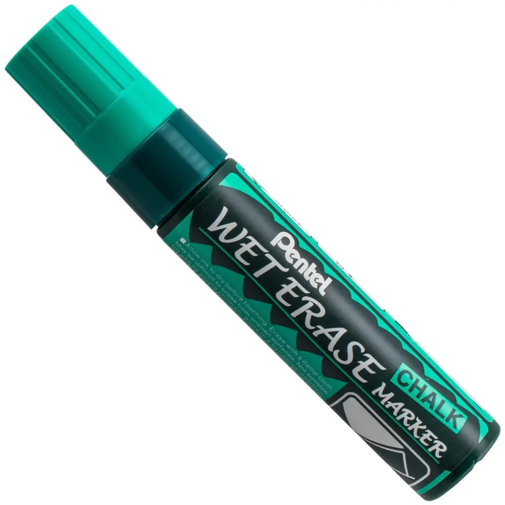 Pentel Arts Wet Erase Chalk Marker, Jumbo Tip, Green Ink