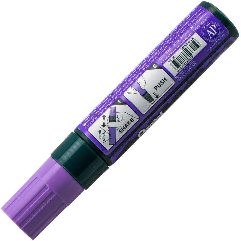Pentel Arts Wet Erase Chalk Marker, Jumbo Tip, Violet Ink