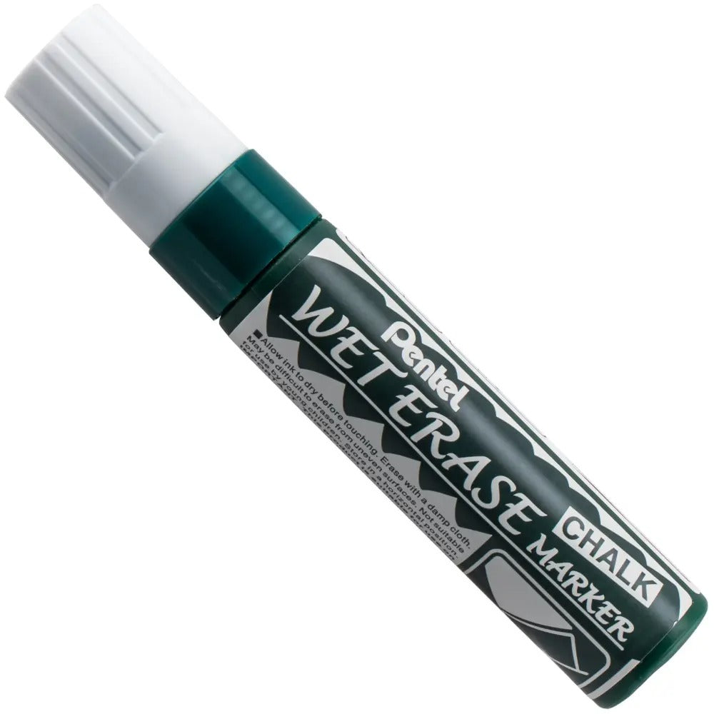 Pentel Arts Wet Erase Chalk Marker, Jumbo Tip, White Ink