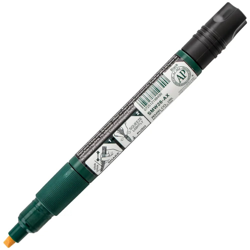 Pentel Arts Wet Erase Chalk Marker, Chisel Tip, Black Ink