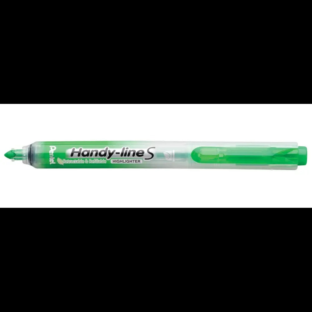 Handy-Line S Retractable & Refillable Highlighter, Chisel Tip, lime green Ink