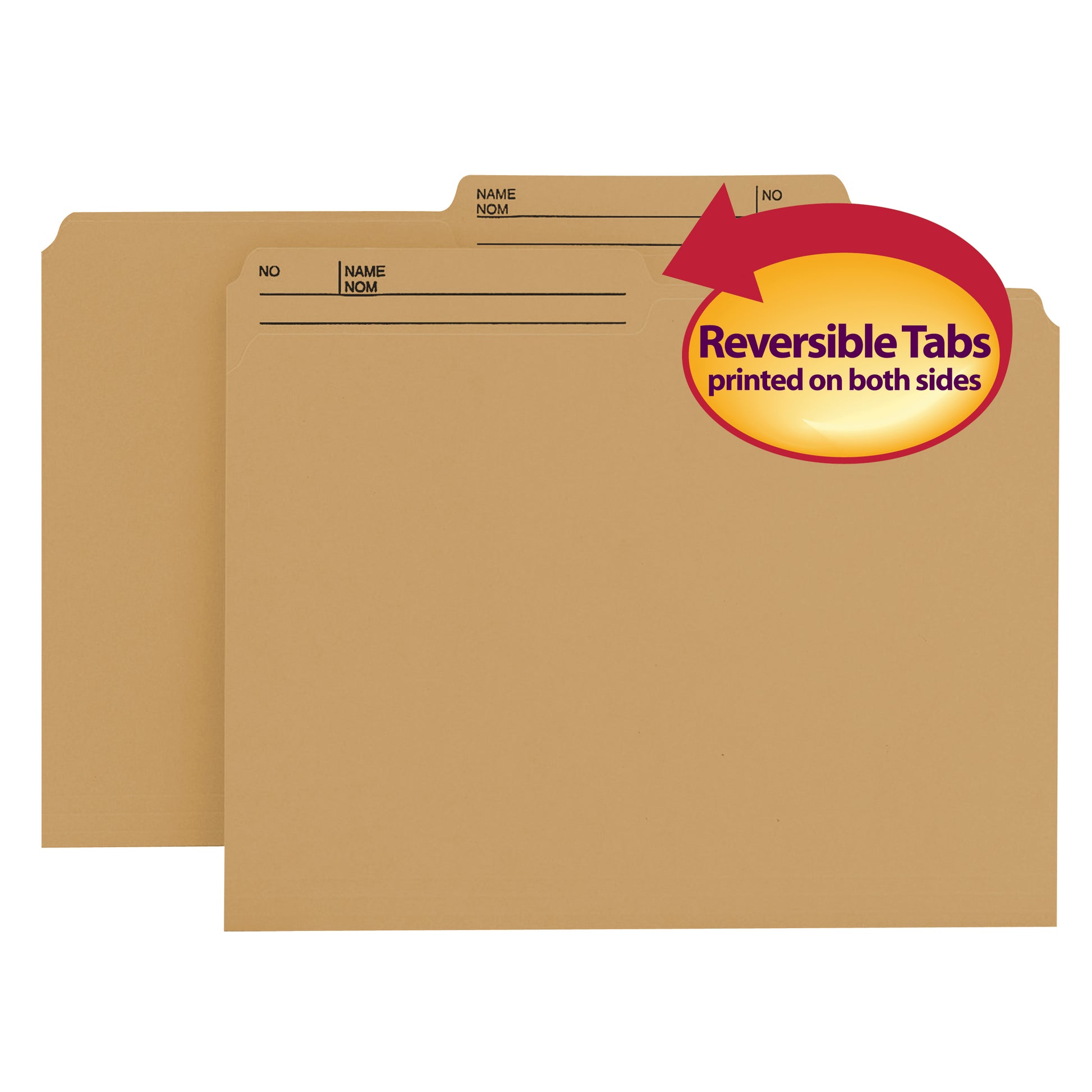 Bulk Discounts on Smead Color File Folders - Reversible File Folder, 1/2-Cut Right Printed Tab, Letter Size, Natural Sand, 100 per Box (10340)