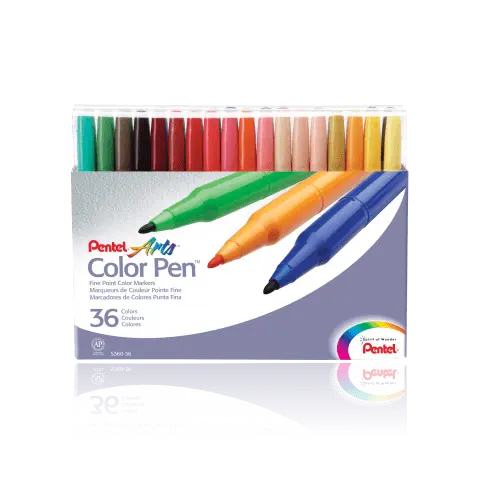 Pentel Arts Color Pen 18-Color Set