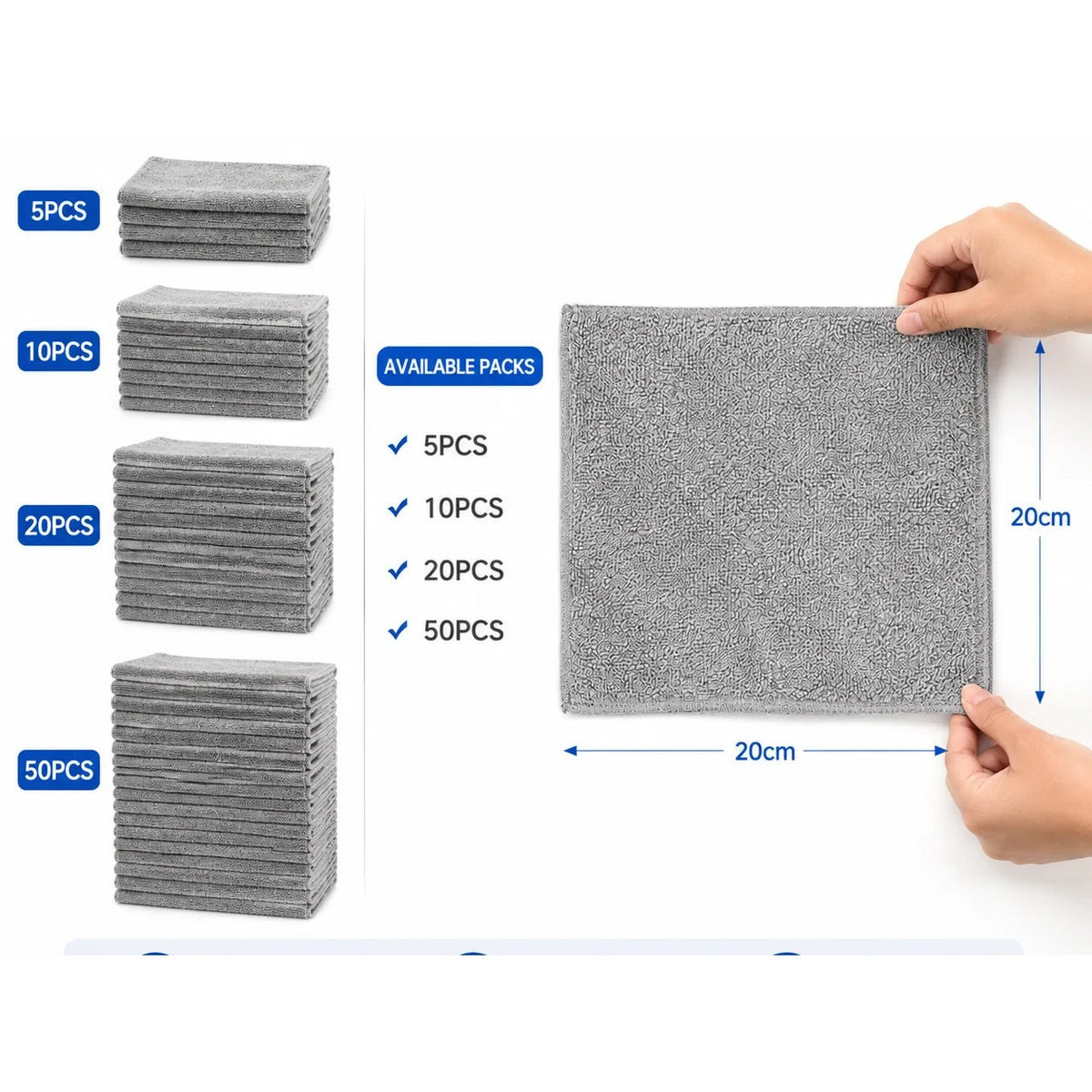 Lint-Free Microfiber Cleaning Cloths