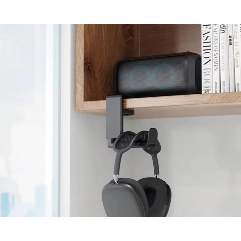Clip-On Desk Headphone Holder