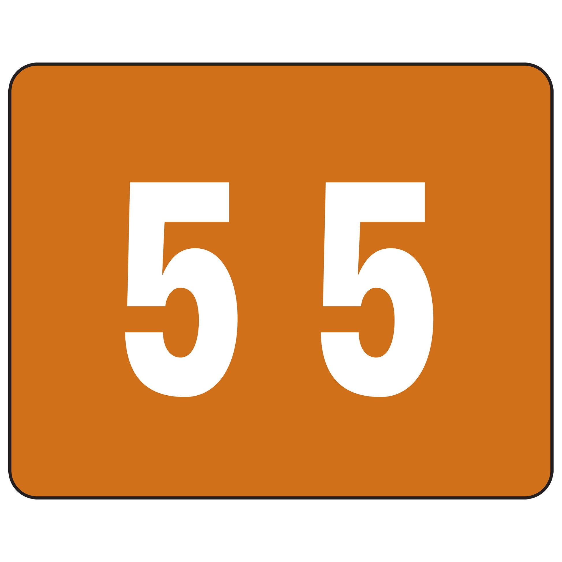 Smead DCCRN Color-Coded Numeric Label, 5, Label Roll, Brown, 500 per Roll (67345)