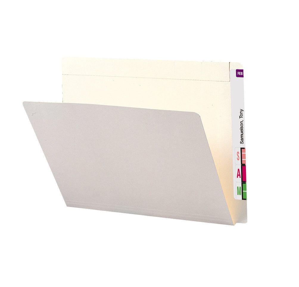 Bulk Discounts on Smead Fastener Folders - End Tab File Folder, Reinforced Straight-Cut Extended Tab, Letter Size, Ivory, 100 per Box (24509)