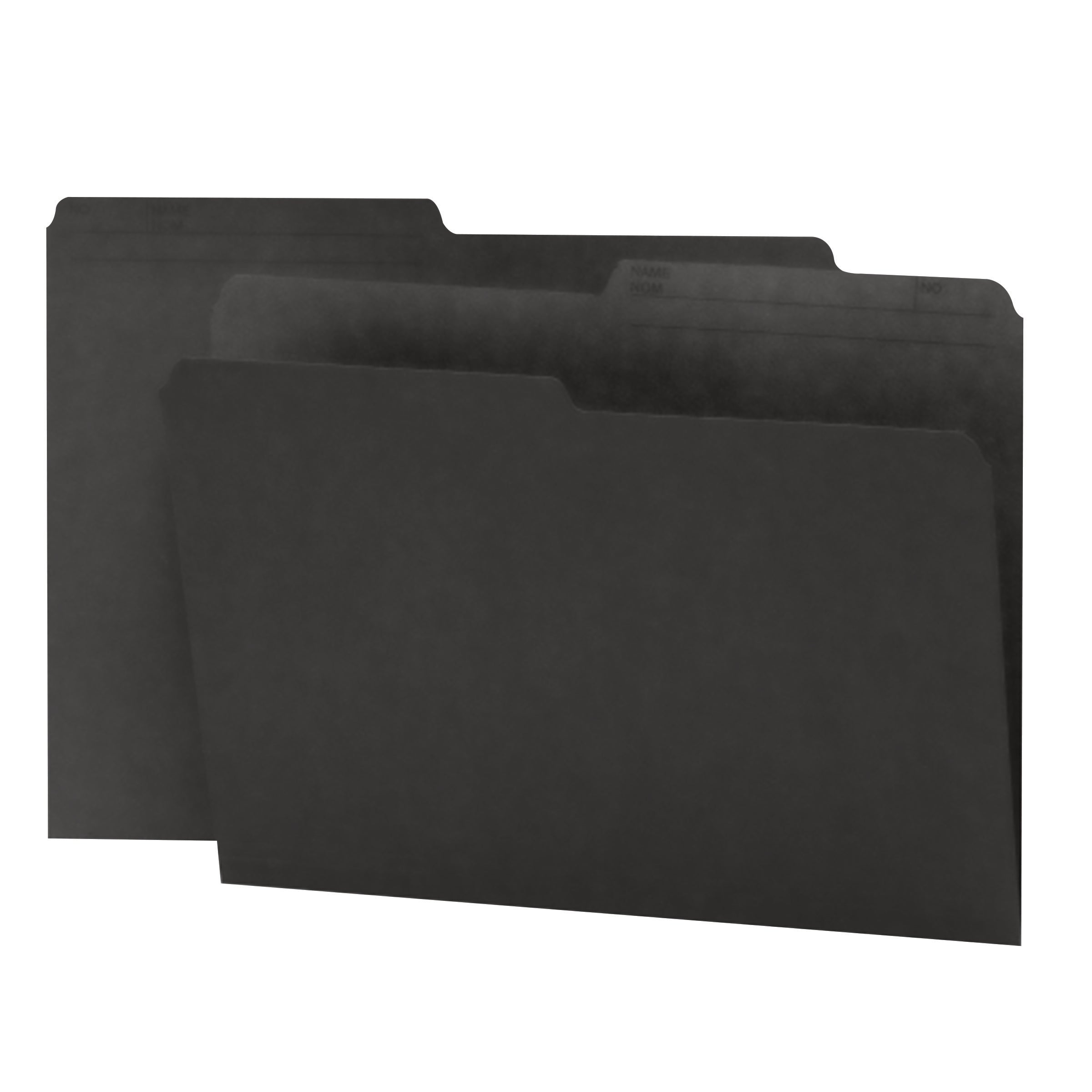 Bulk Discounts on Smead Color File Folders - Reversible File Folder, 1/2-Cut Printed Tab, Letter Size, Black, 100 per Box (10364)