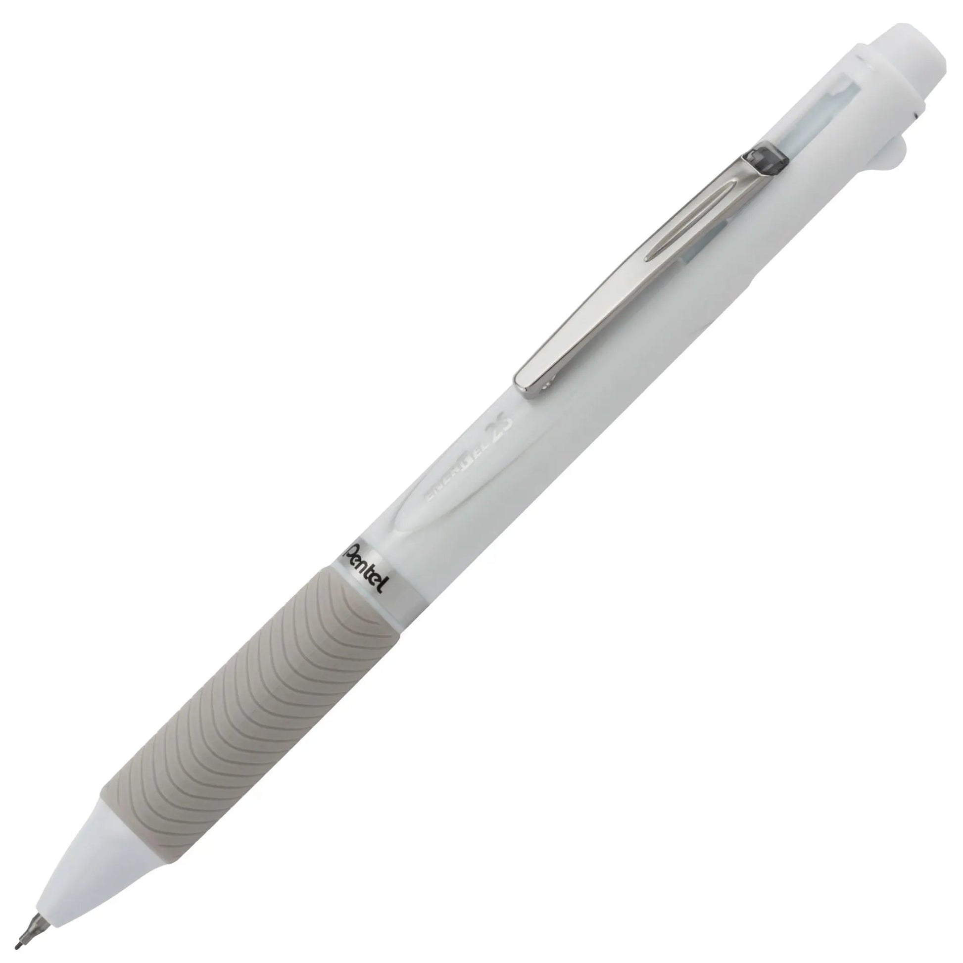 EnerGel 2S Multi-Function, 2-Ink + Pencil, (0.5mm) Fine Line, Black/Red Ink/0.5mm Pencil, Dark Blue Barrel