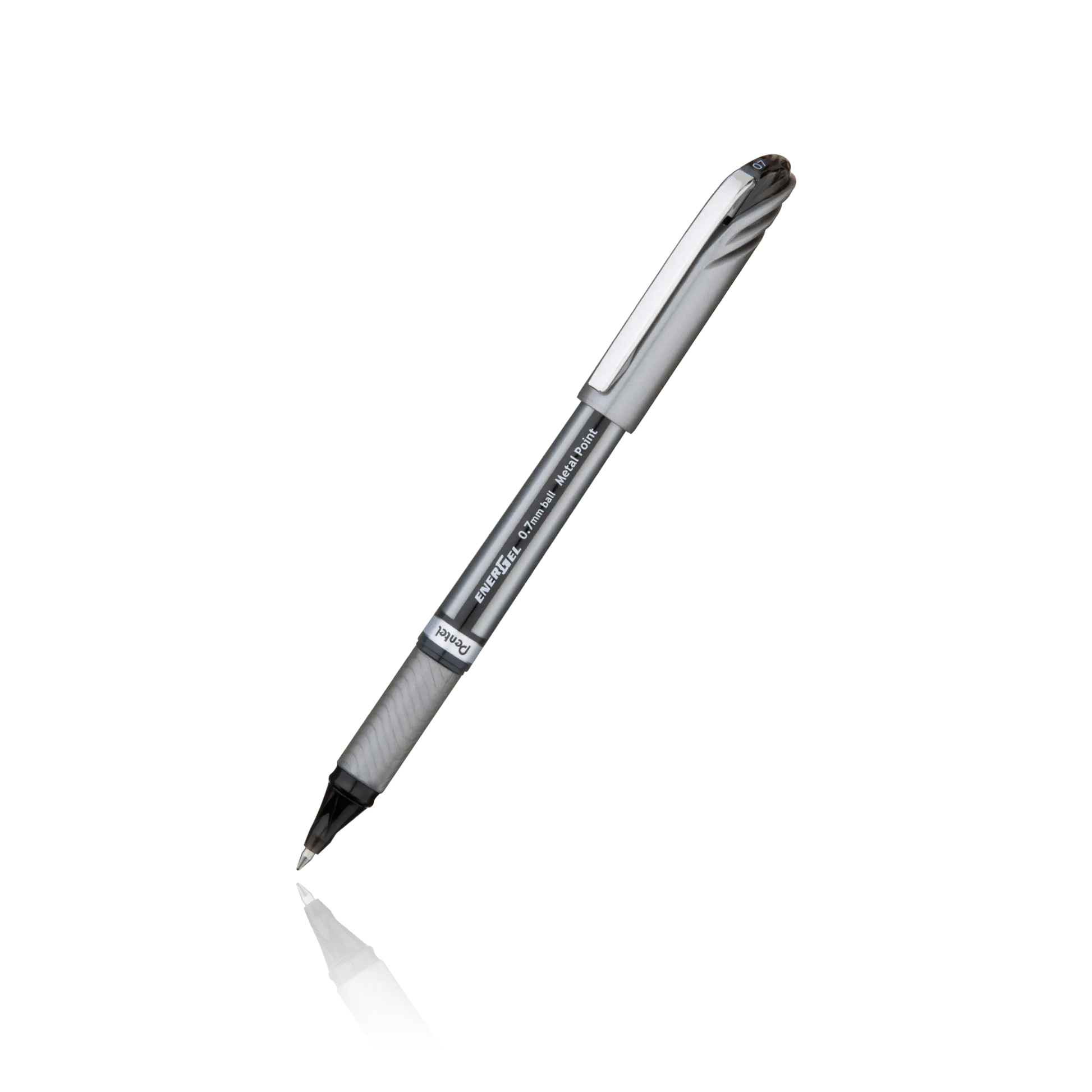 EnerGel NV Liquid Gel Pen, (0.5mm) Needle Tip, Fine Line Capped, Black Ink