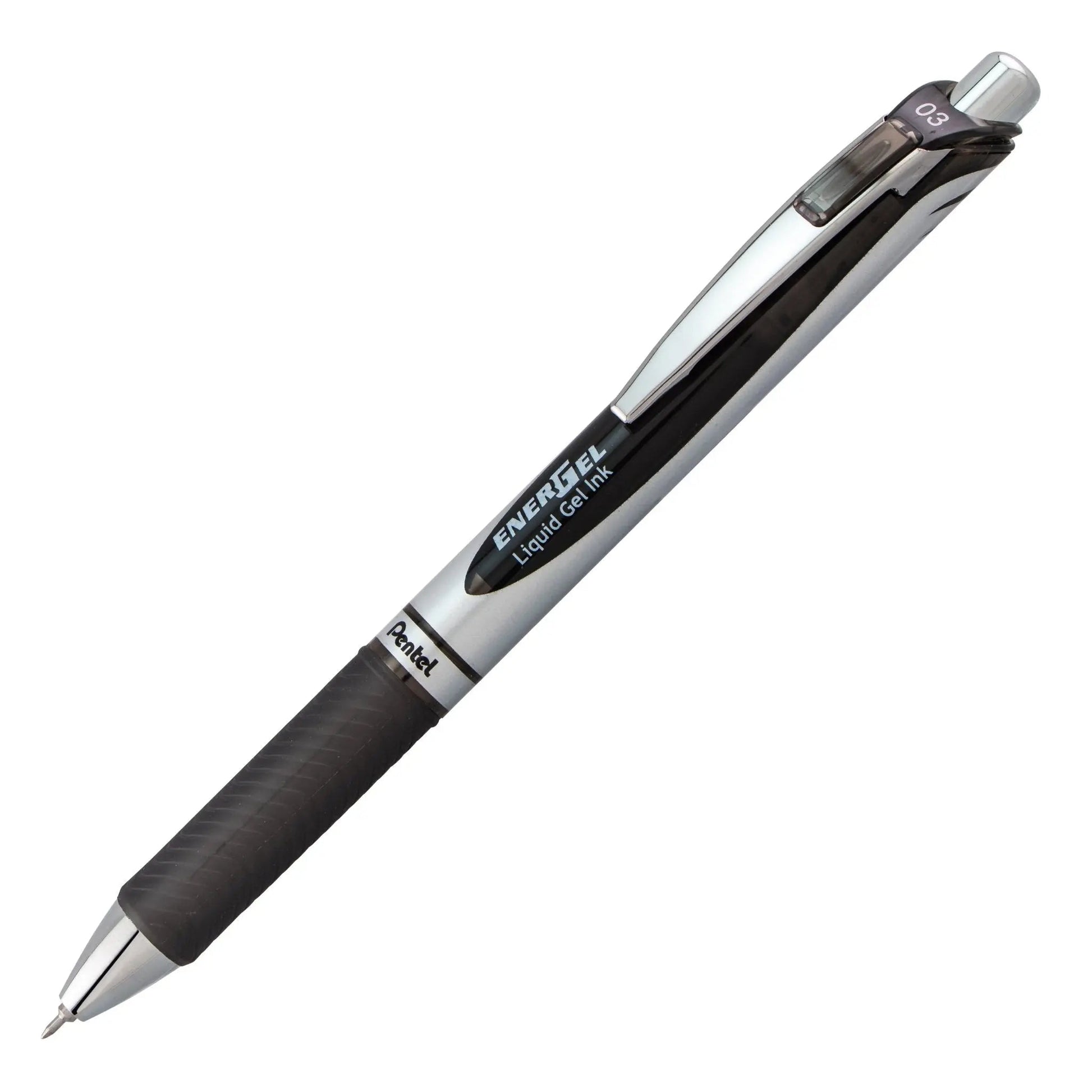 EnerGel RTX Retractable Liquid Gel Pen, (0.3mm) Needle Tip, Extra Fine Line, Red Ink