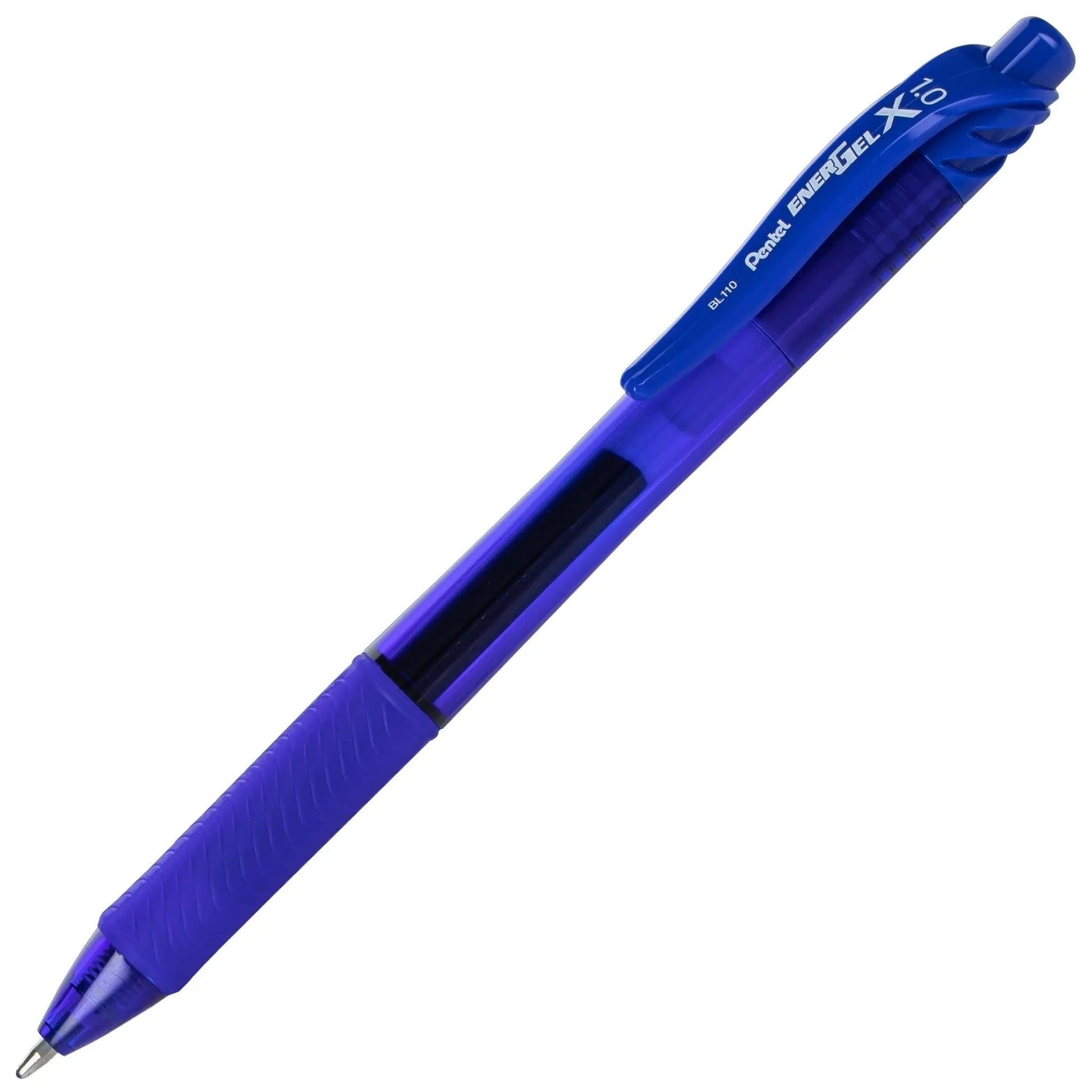 EnerGel-X Retractable Liquid Gel Pen, (1.0mm) Metal Tip, Bold Line, Blue Ink