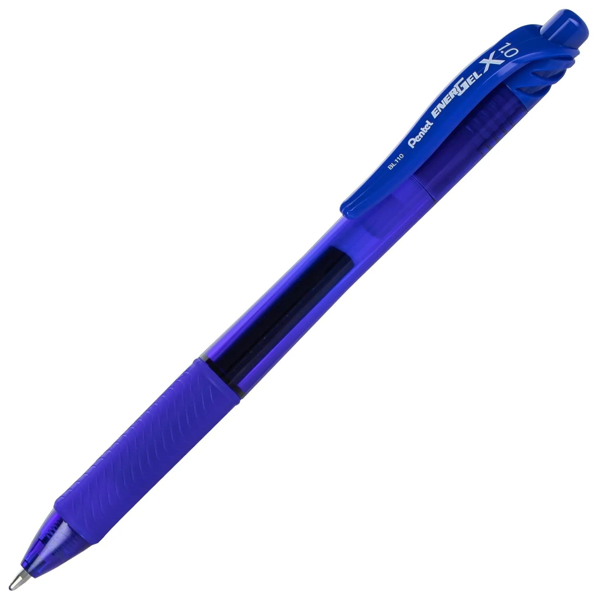 EnerGel-X Retractable Liquid Gel Pen, (1.0mm) Metal Tip, Bold Line, Blue Ink