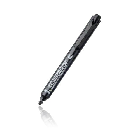 Handy-Line S Retractable Permanent Marker, Fine Bullet Tip, Blue Ink