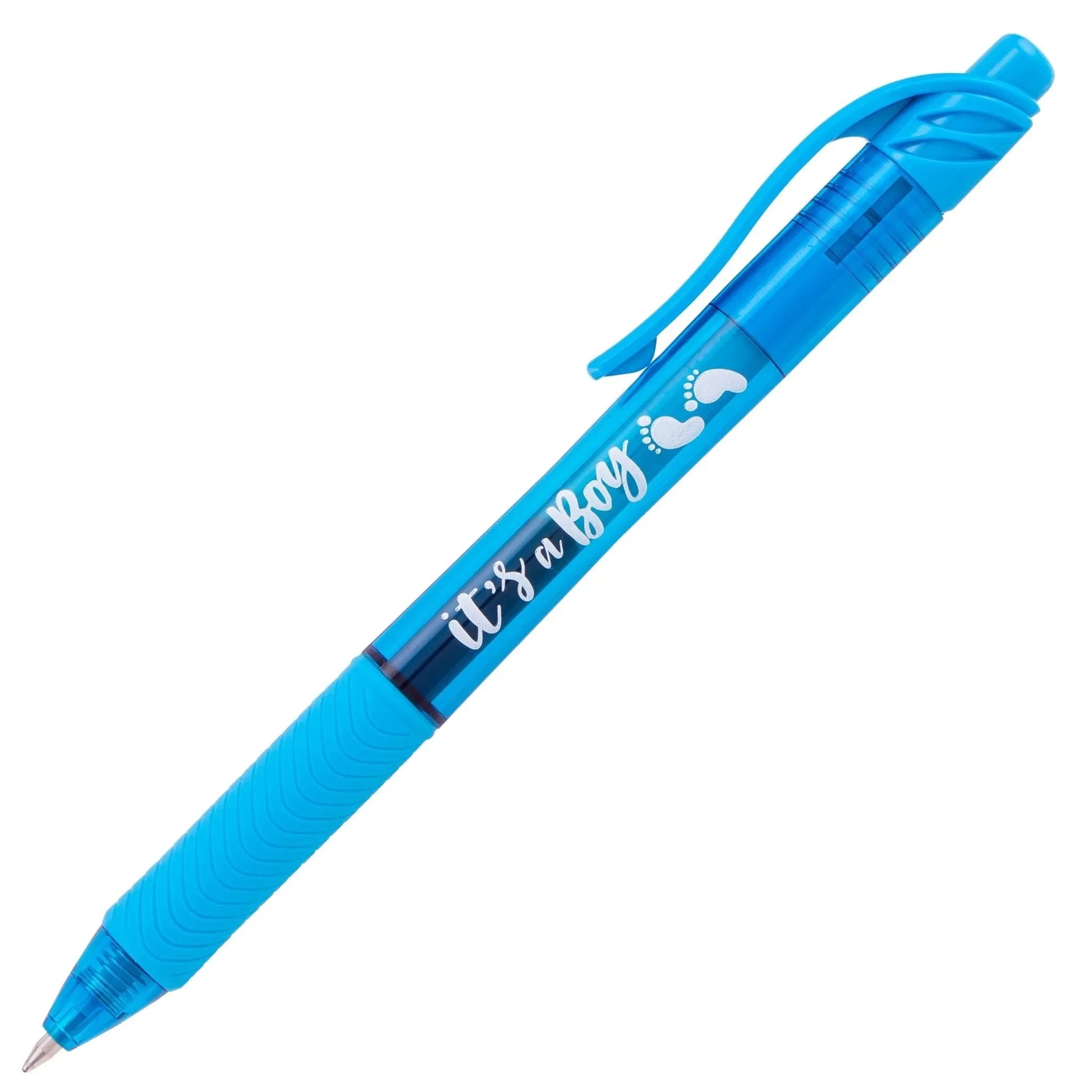 EnerGel-X Retractable Gel Pen, (0.7mm) Med. line, Sky Blue Ink- its a Boy Dozen Box