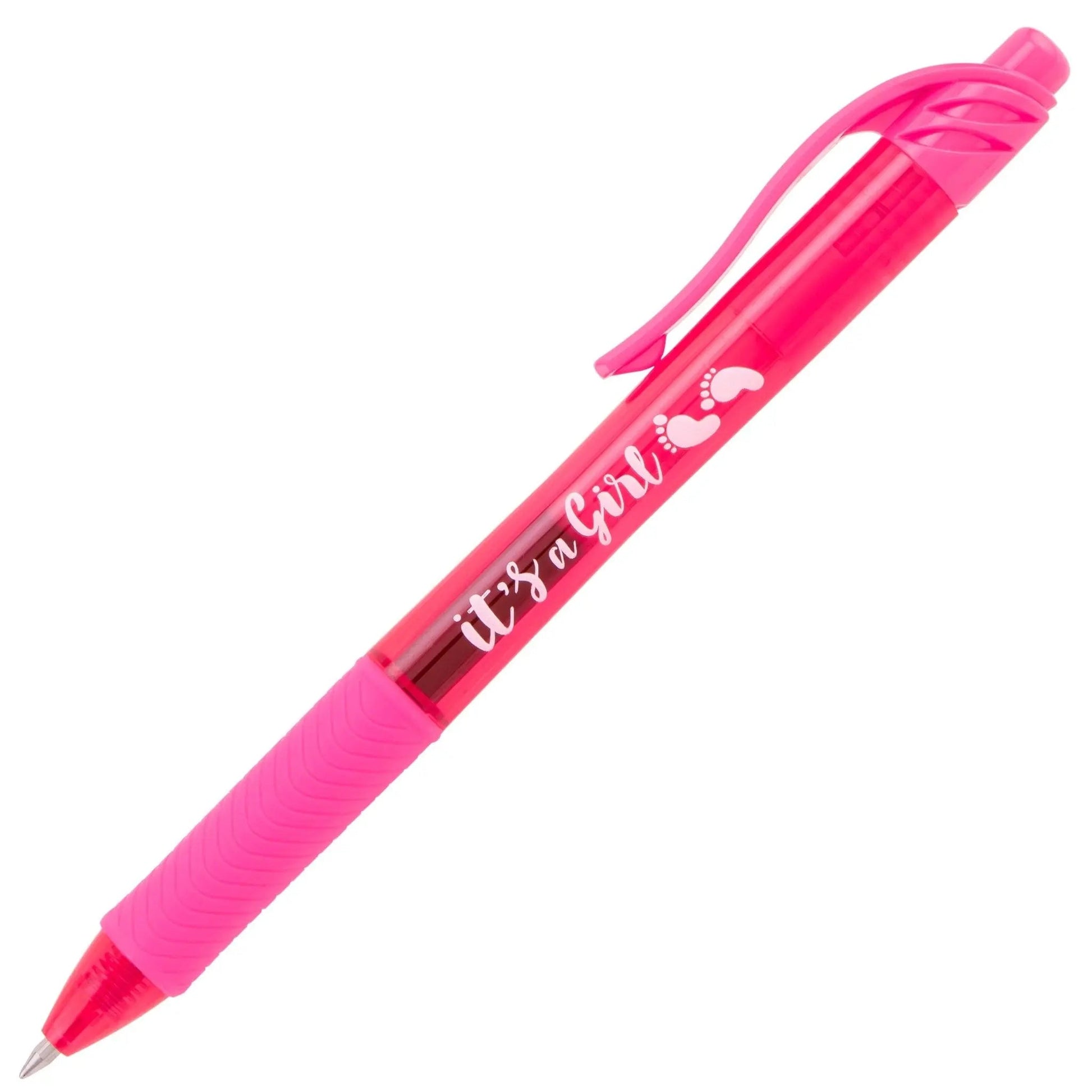EnerGel-X Retractable Gel Pen, (0.7mm) Med. line, Pink Ink- its a Girl Dozen Box