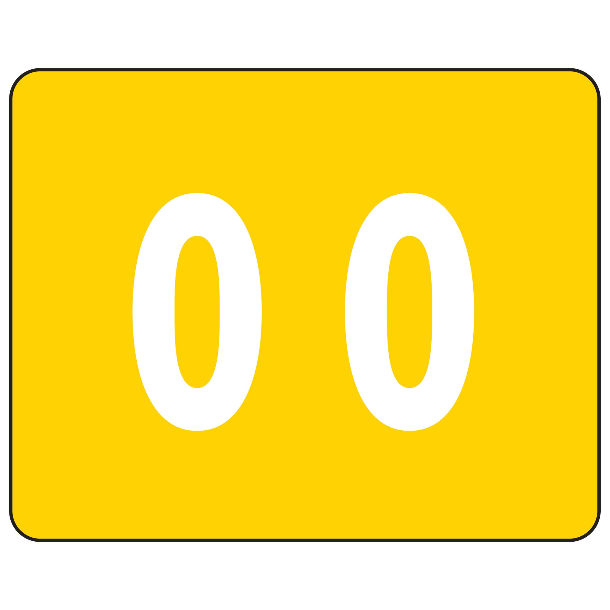 Smead DCCRN Color-Coded Numeric Label, 0, Label Roll, Yellow, 500 per Roll (67340)