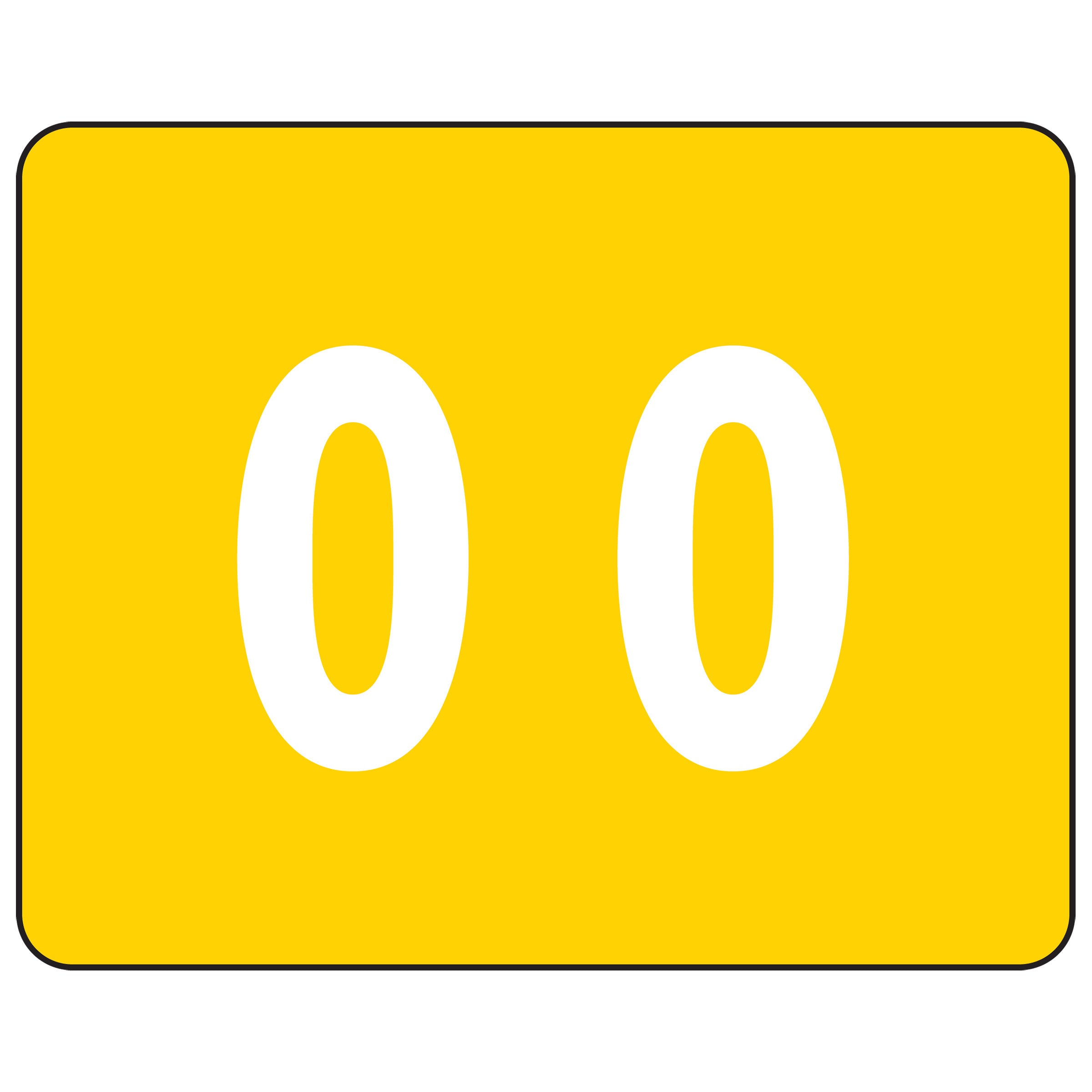 Smead DCCRN Color-Coded Numeric Label, 0, Label Roll, Yellow, 500 per Roll (67340)