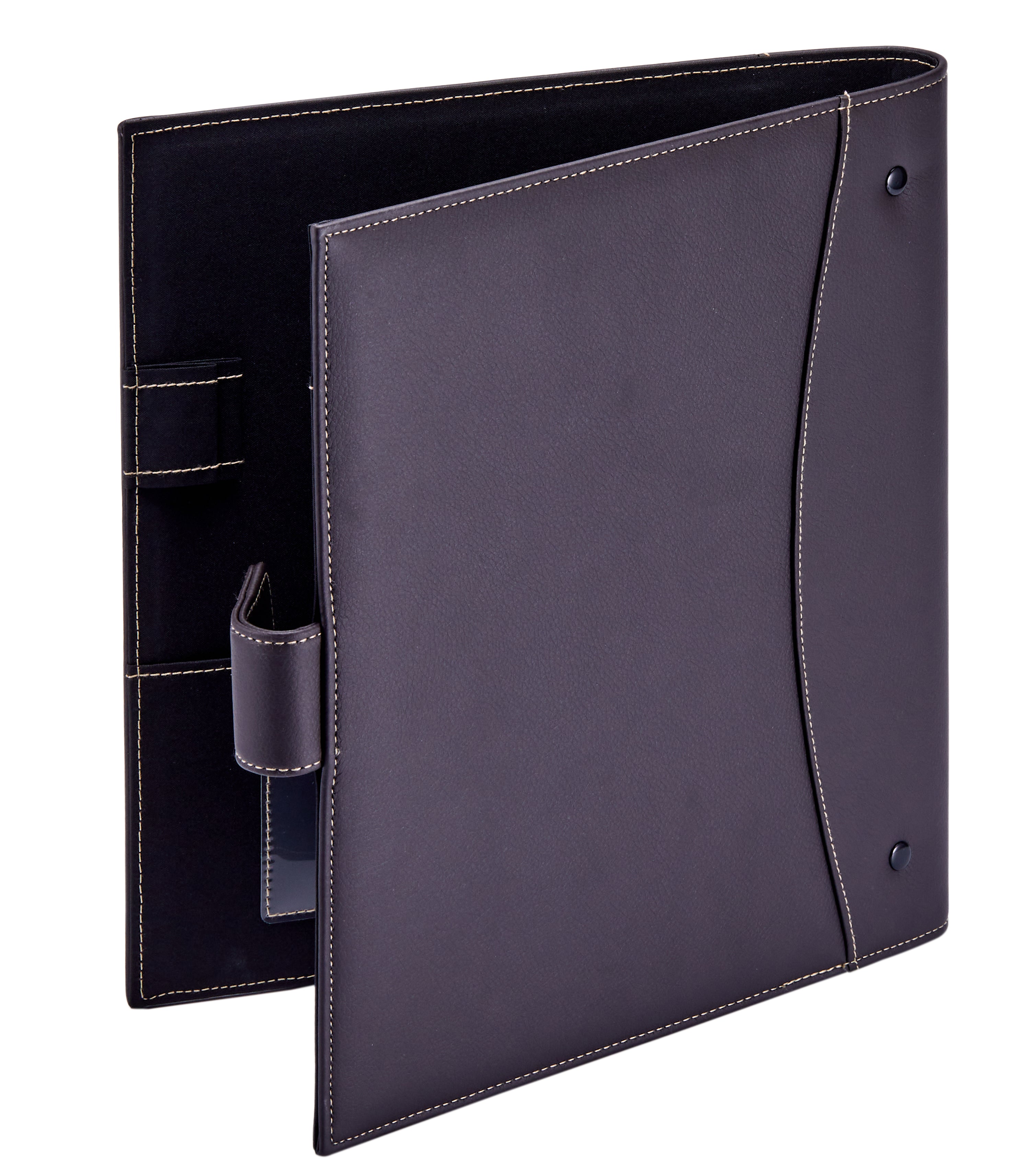 Lockermate By Bostitch Executive Faux Leather Portfolio Folder, Brown