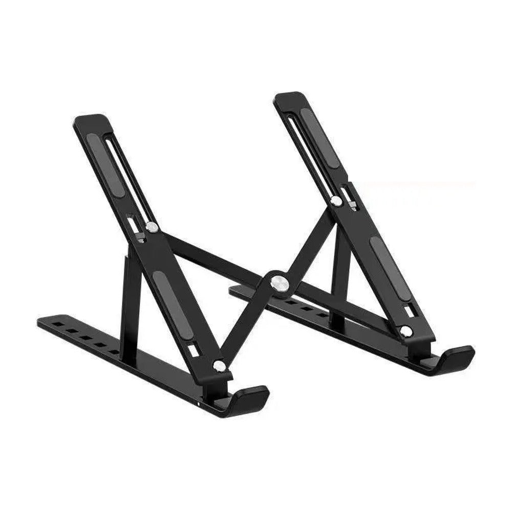 Black adjustable aluminum laptop stand