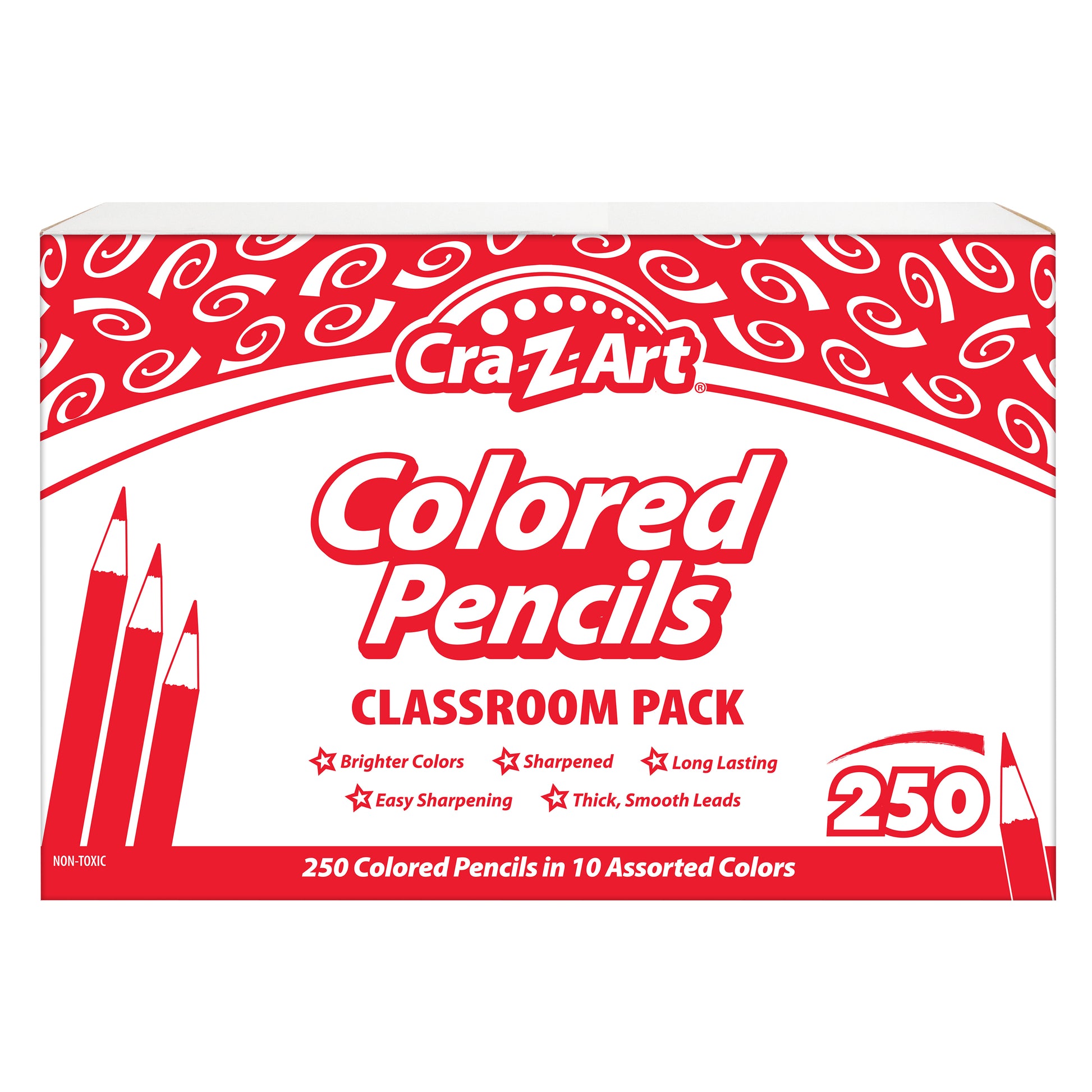 Cra-Z-Art Colored pencil Classroom pack 10 color 250 ct. Box