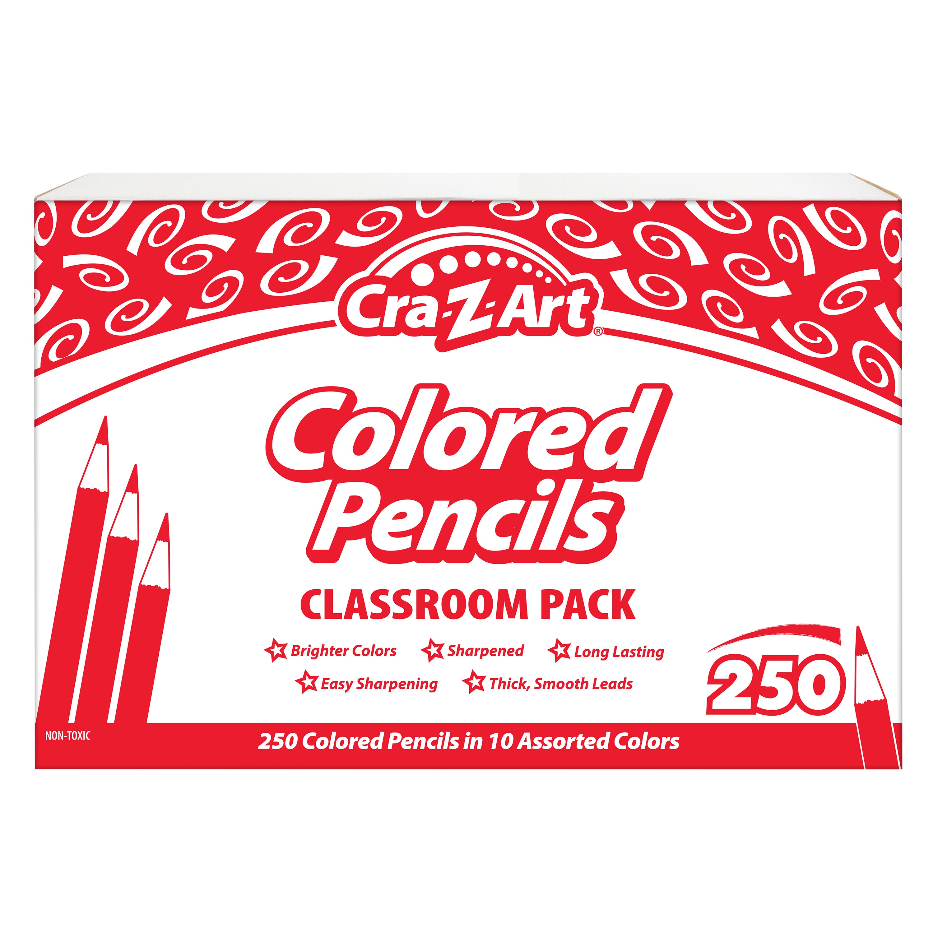 Cra-Z-Art Colored pencil Classroom pack 10 color 250 ct. Box