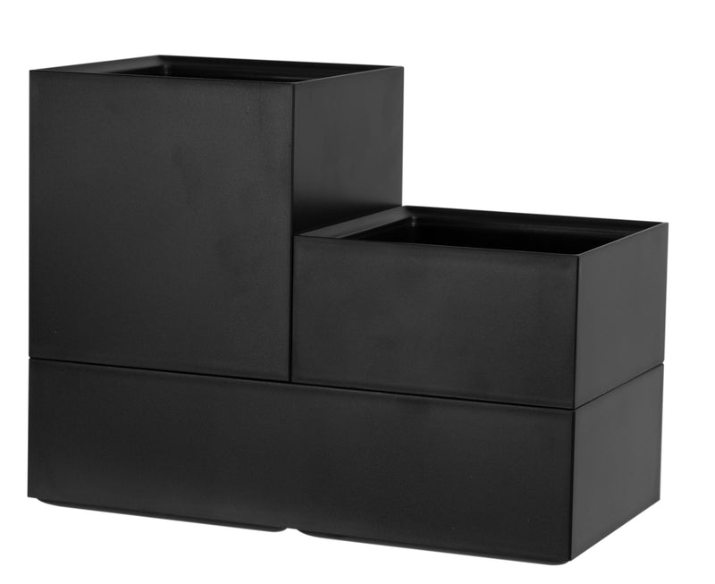Bostitch KonnectTM Stackable Storage Cups, 3-Pack, Black
