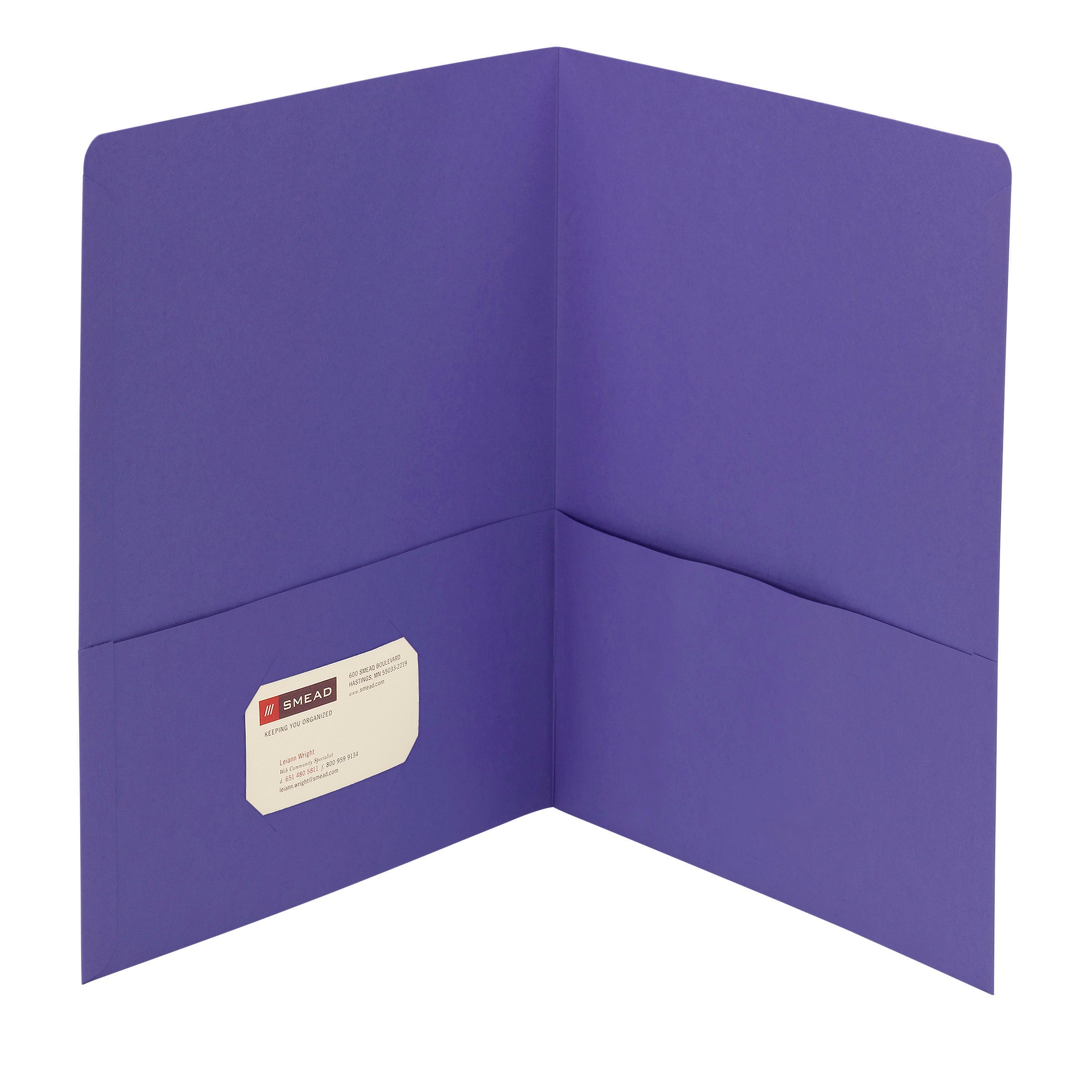 Bulk Discounts on Smead Pocket Folders - Two-Pocket Heavyweight Folder, Letter Size, Purple, 25 per Box (87864)