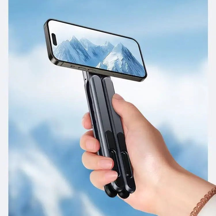 Stand folded as a phone grip