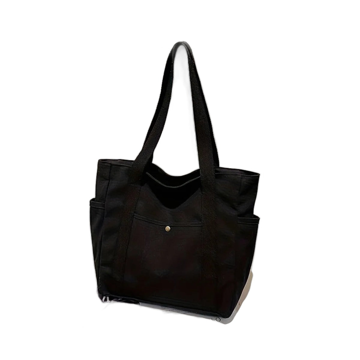 Large Canvas Tote Bag with Zipper