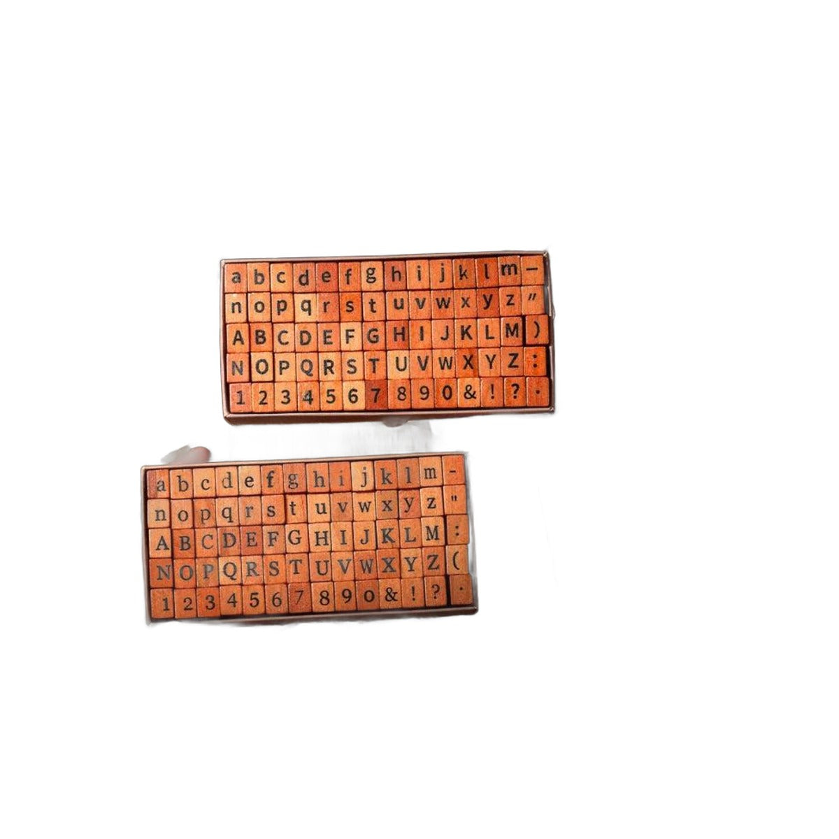 Wooden Alphabet and Number Stamp Set, 70 pc