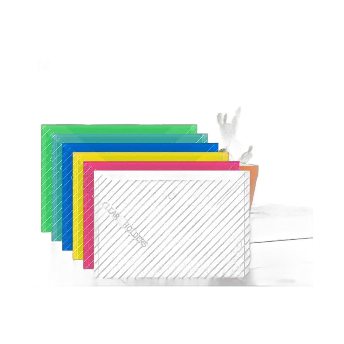 A4 Plastic Snap Envelopes, 10 Pack