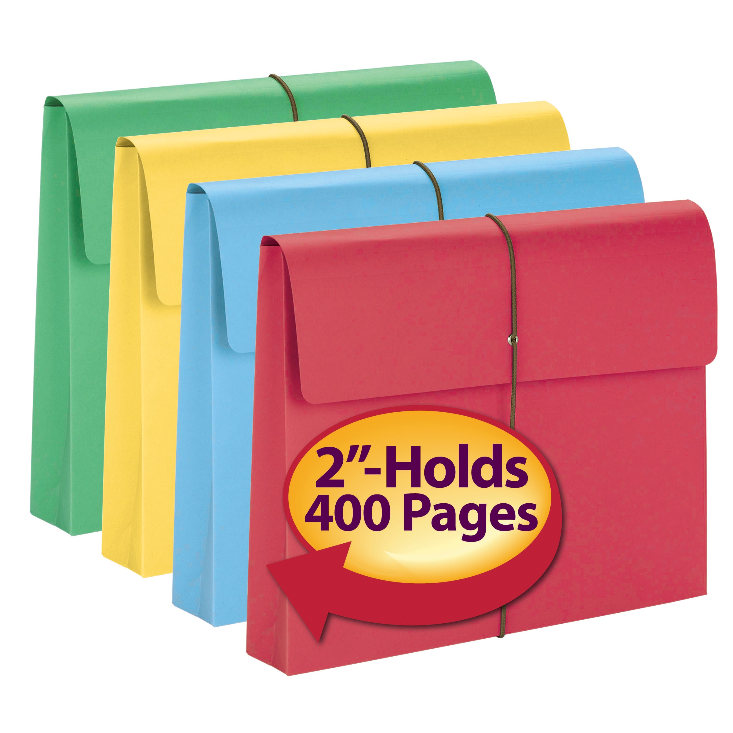 Bulk Discounts on Smead Wallets - Expanding File Wallet, 2" Expansion, Protective Flap and Cord Closure, Letter Size, Assorted Colors, 10 per Box (77207)