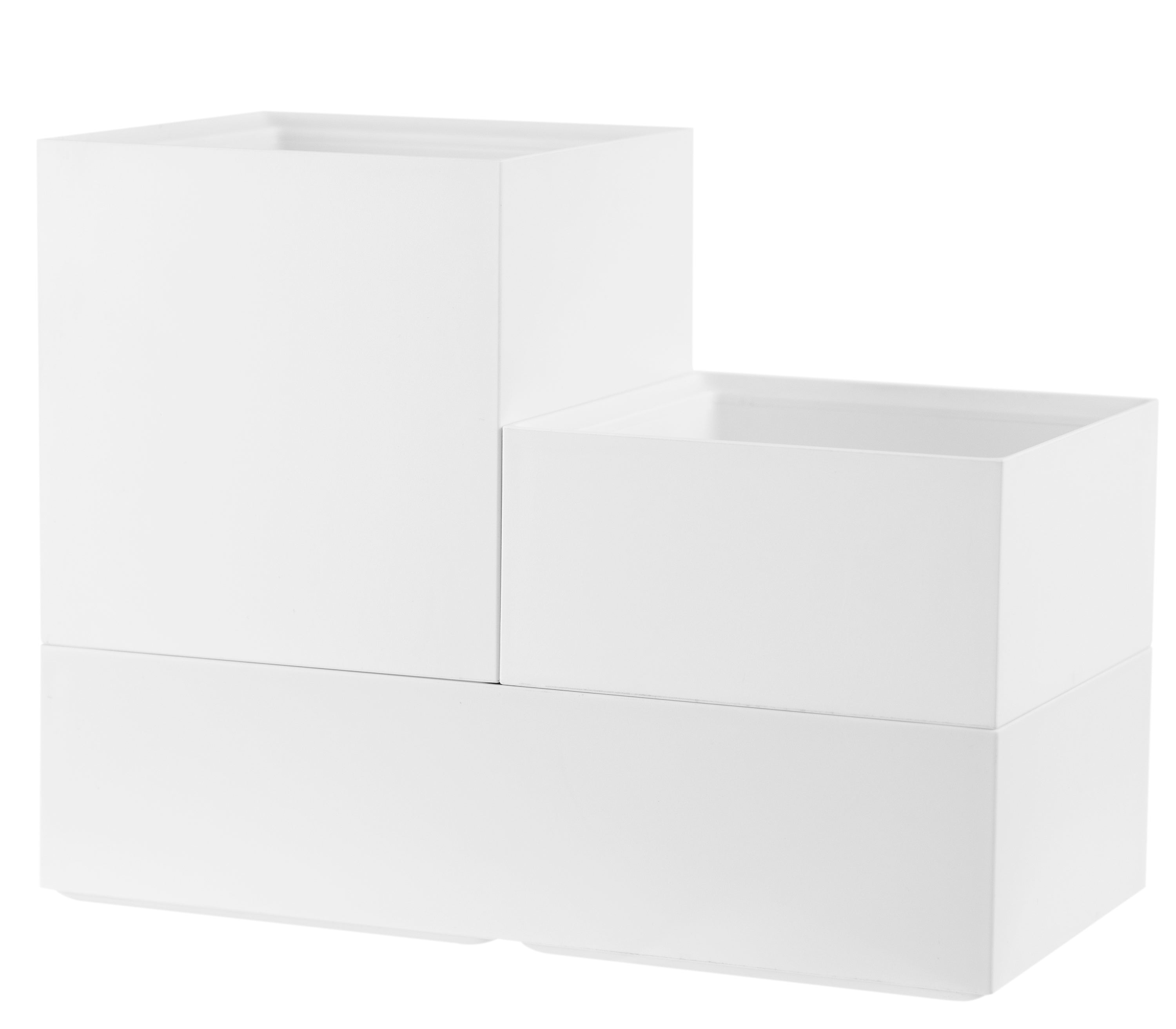 Bostitch KonnectTM Stackable Storage Cups, 3-Pack, White