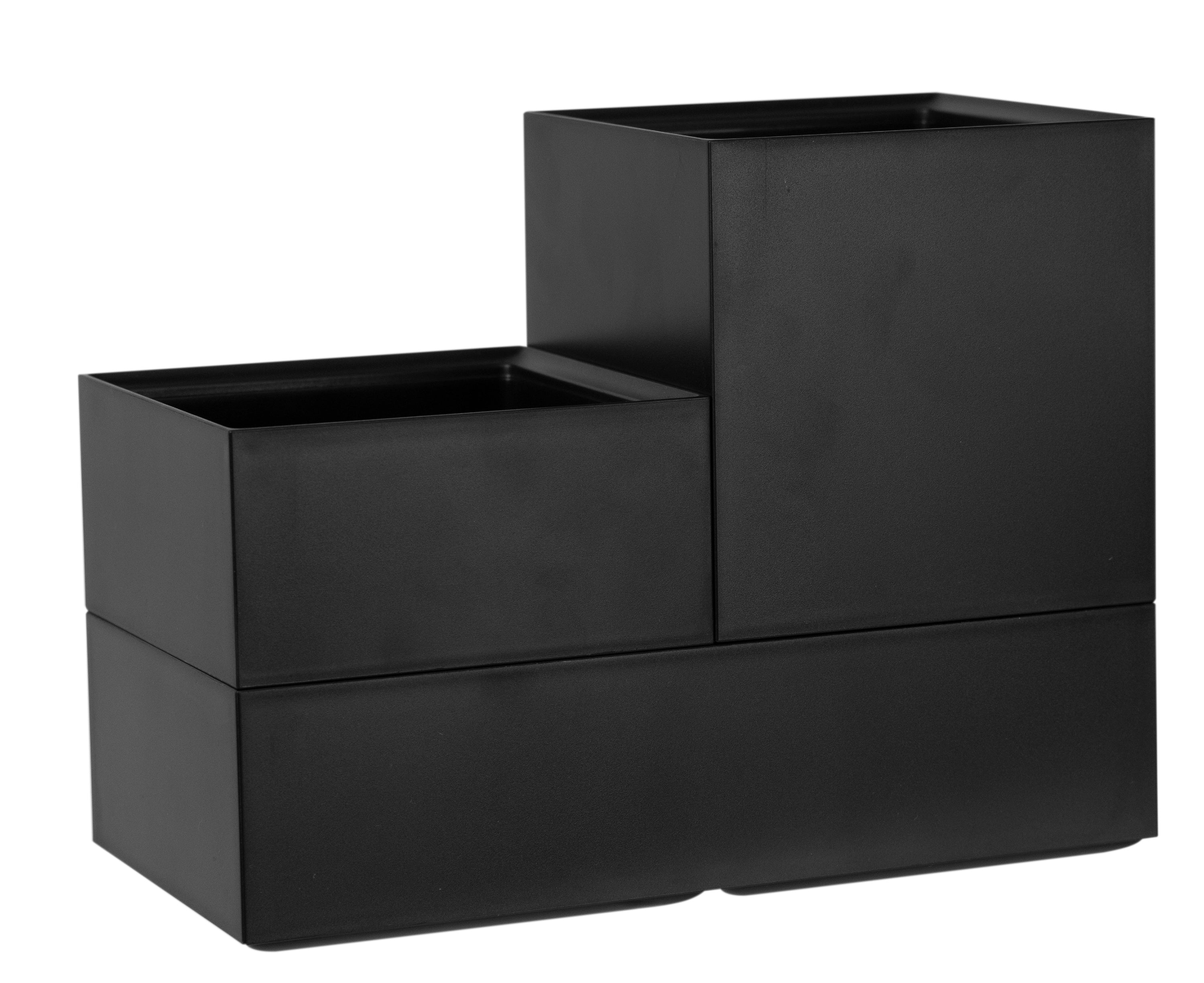 Bostitch KonnectTM Stackable Storage Cups, 3-Pack, Black