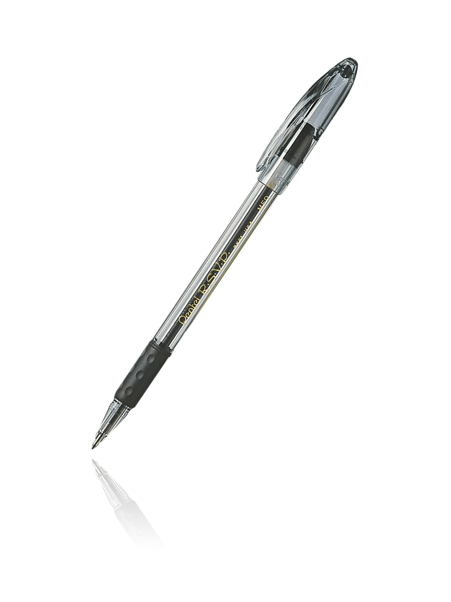 RSVP Razzle-Dazzle Ballpoint Pen, (1.0mm) Medium Line, Blue Barrel, Black Ink