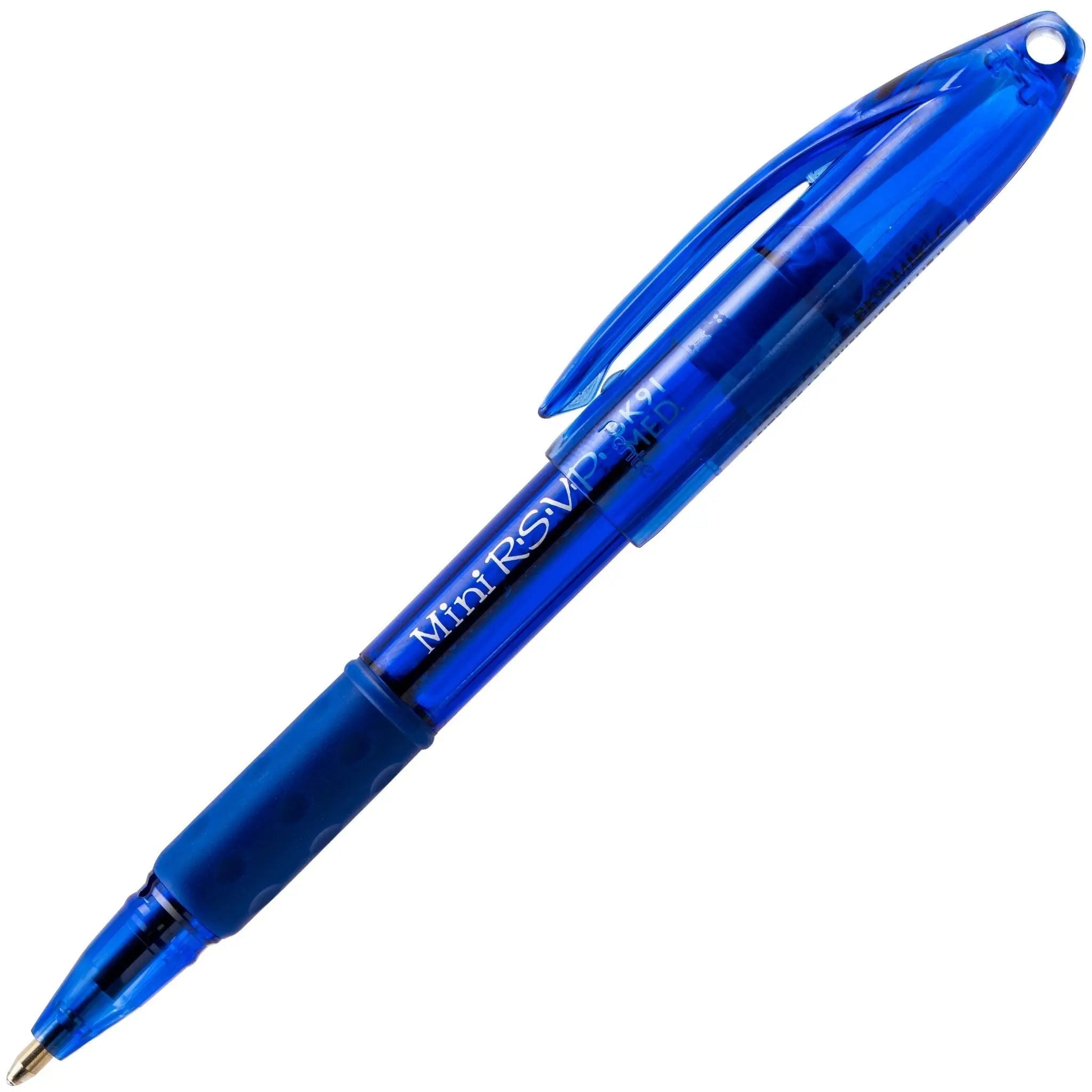 RSVP Mini Ballpoint Pen, (1.0mm) Medium Line, Blue Ink