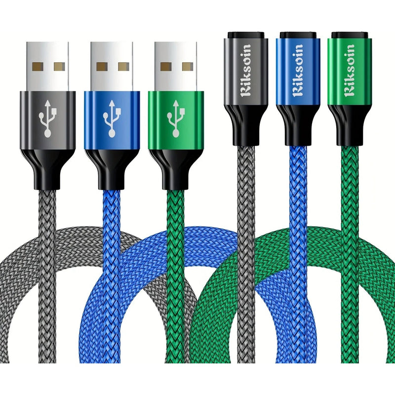 Braided USB-C charging cables, 3 pack