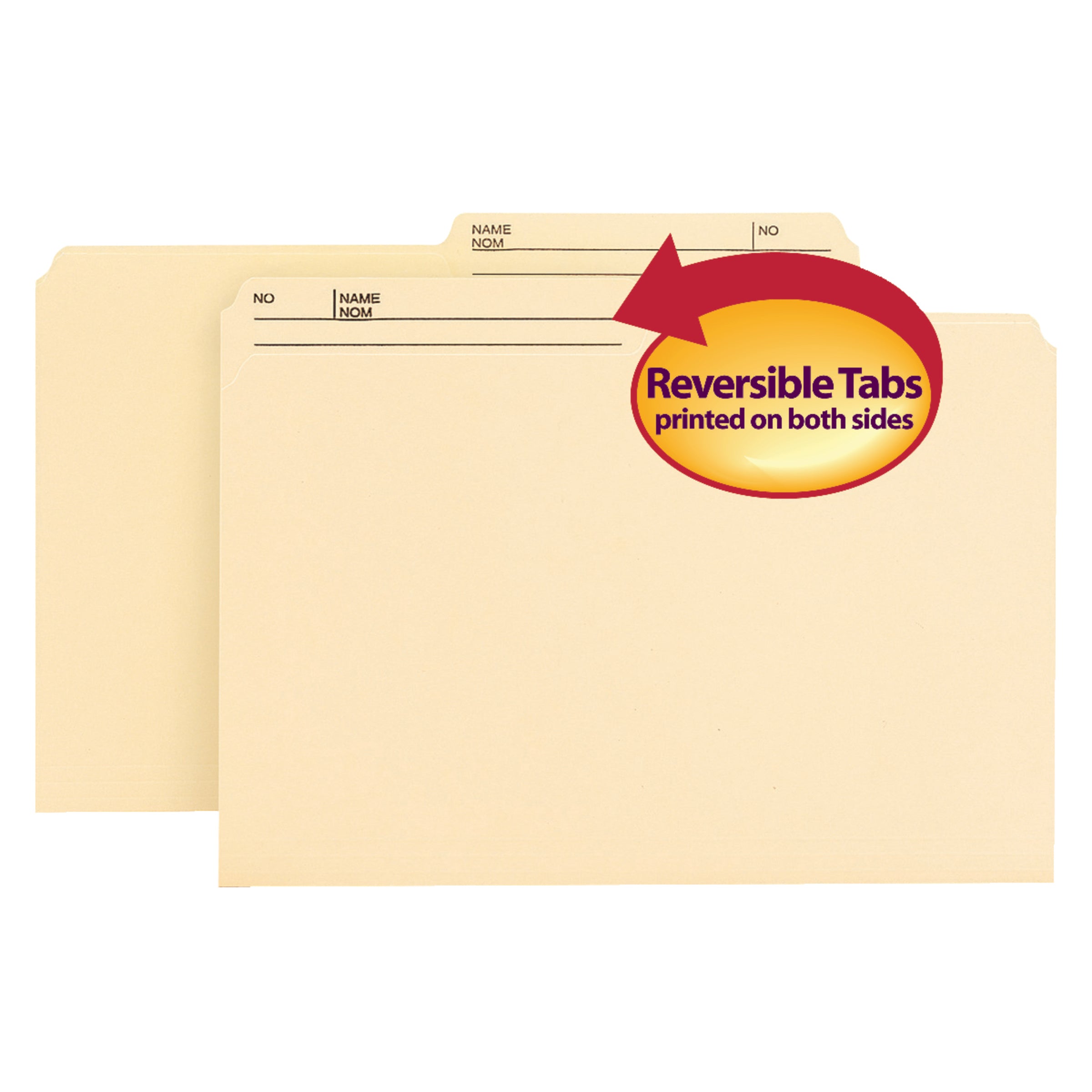 Bulk Discounts on Smead Manila File Folders - Reversible File Folder, 1/2-Cut Right Printed Tab, Legal Size,Ãœ Manila, 100 per Box (15145)
