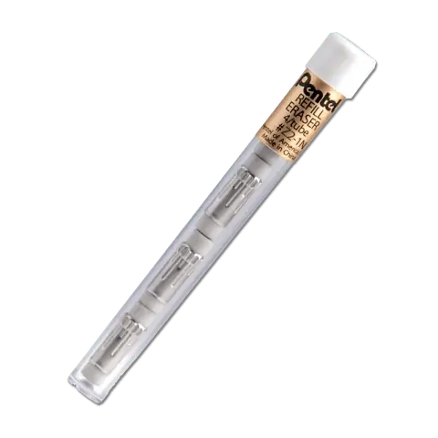 Refill Eraser for EnerGize/EnerGize-X/GraphGear/Graphlet/ Orenz/Sharplet-2/Sharp/Wow! Mechanical Pencils, 4pcs/tube (12 tubes/box)
