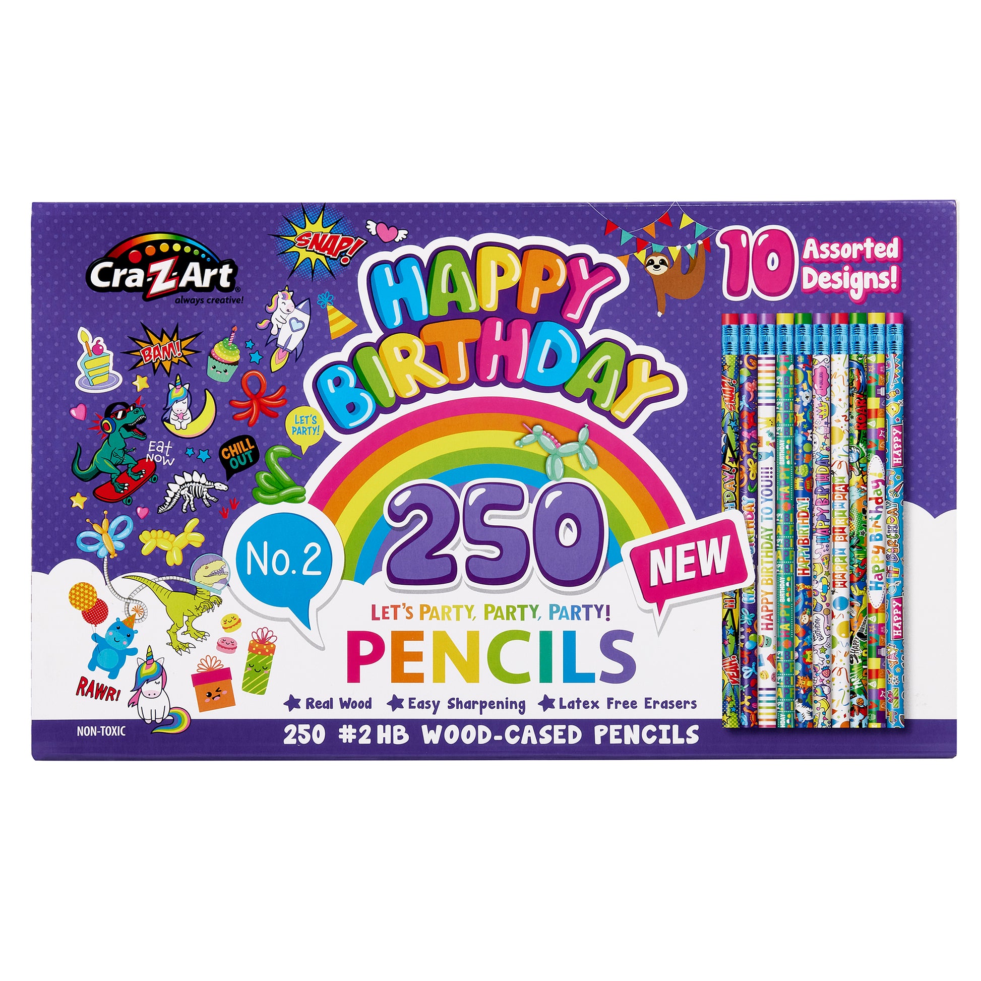 Cra-Z-Art 250 ct. Happy Birthday Pencil Classpack 10 designs/available 6.1.23