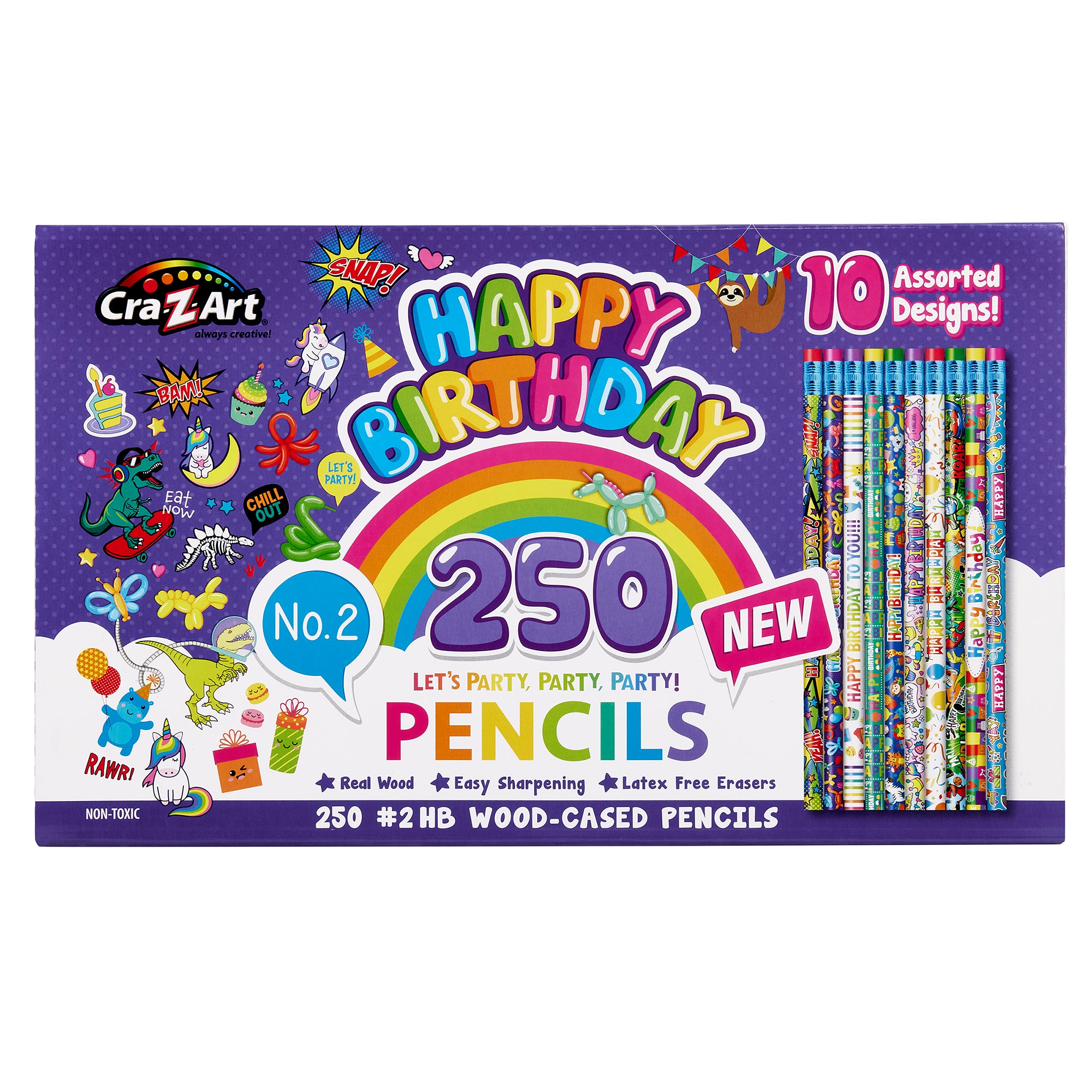 Cra-Z-Art 250 ct. Happy Birthday Pencil Classpack 10 designs/available 6.1.23